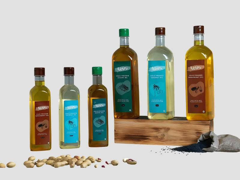 Cold Pressed Oils Combo Coconut Groundnut Sesame Pack 1 Litre & 500ml variants a 0