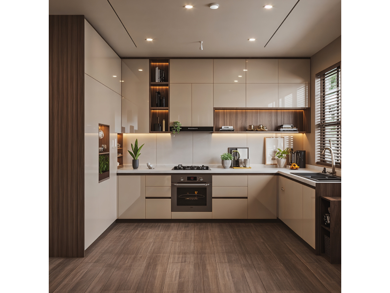 High Gloss Modular Kitchen