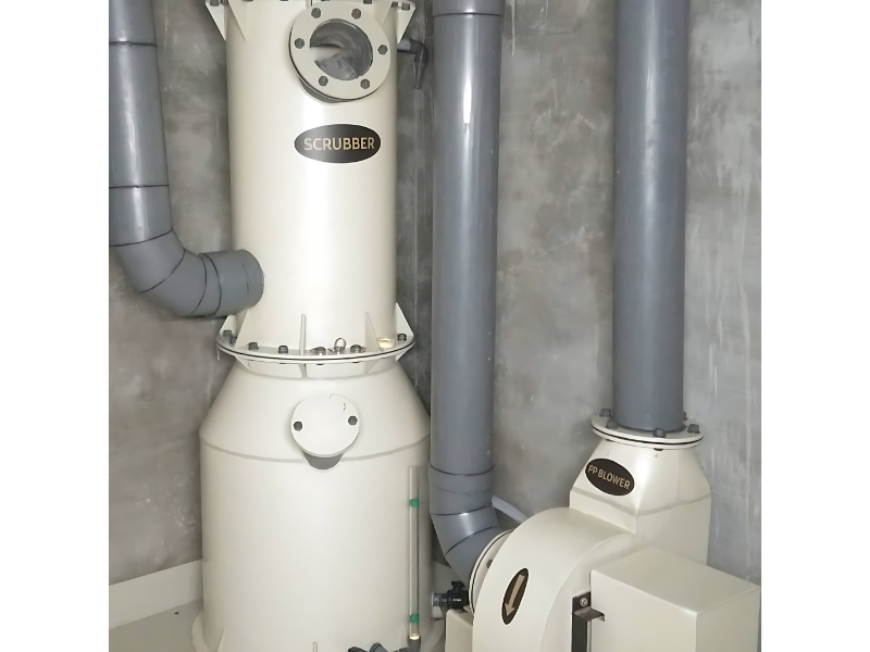 Fume Scrubber With Centrifugal Blower For Industrial Air Treatment