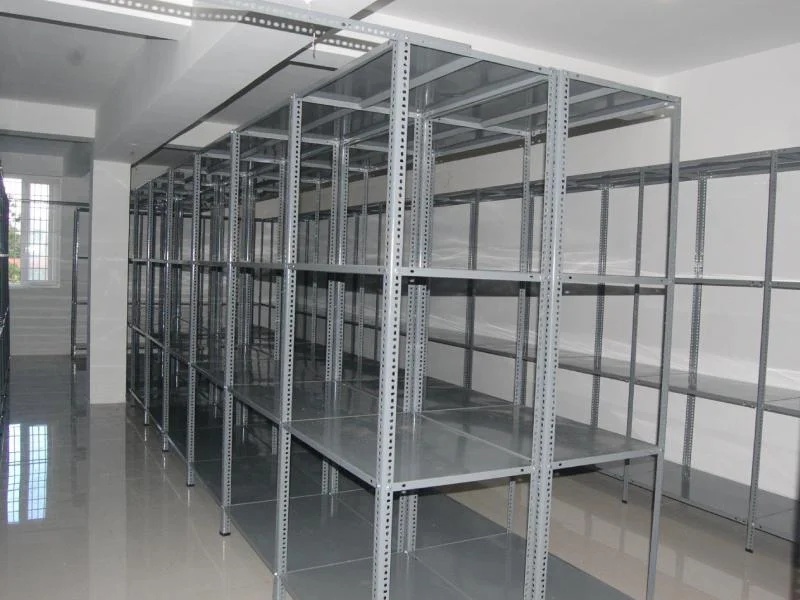 Slotted Angle Rack Adjustable Heavy Storage For Warehouse And Industrial Use