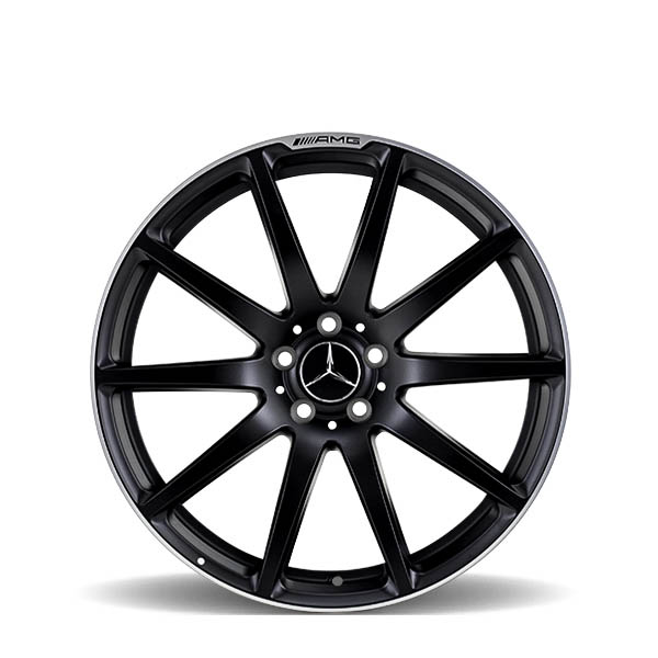 AMG Sytle V SL Satin Black w/ Machined Edge 20" - Detail