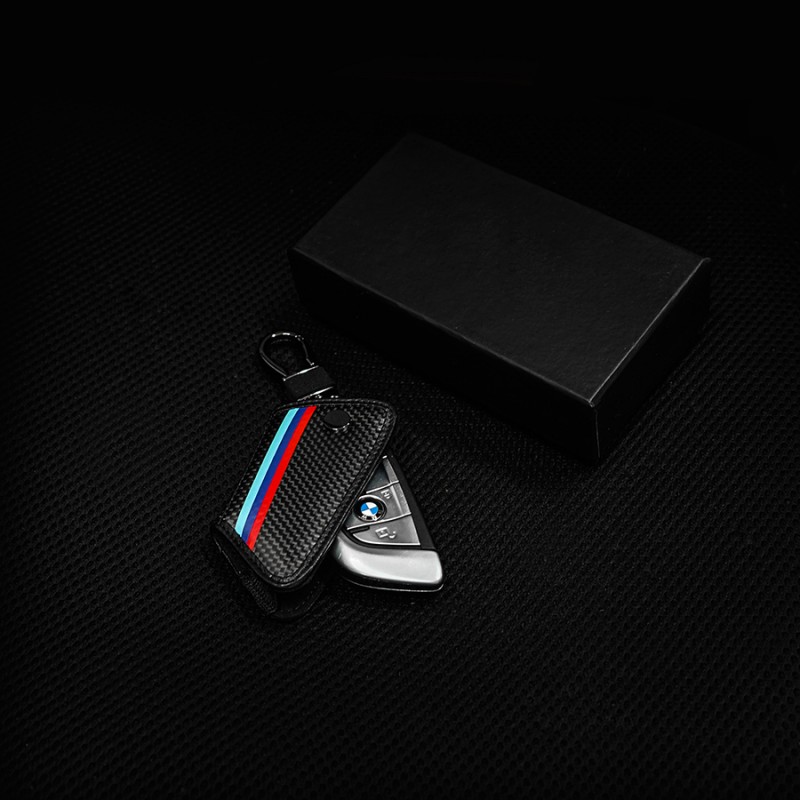 Permaisuri Accessories Carbon Fiber Key Case Cover BMW