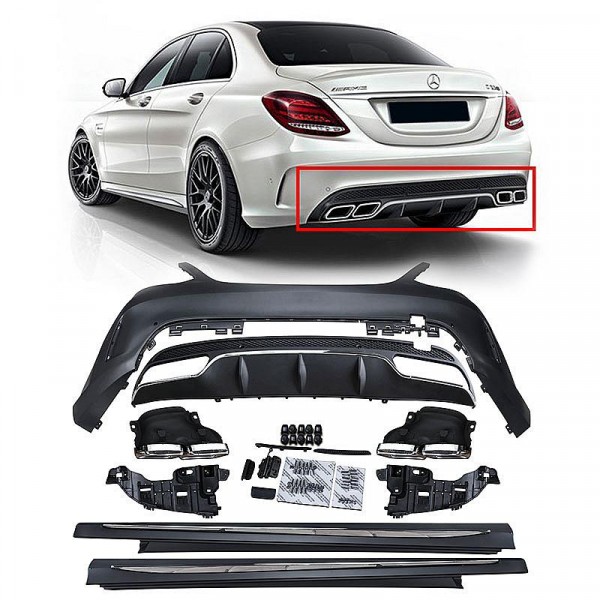 W205 Bumper Kits Styling C63 Style Body Kits - Detail