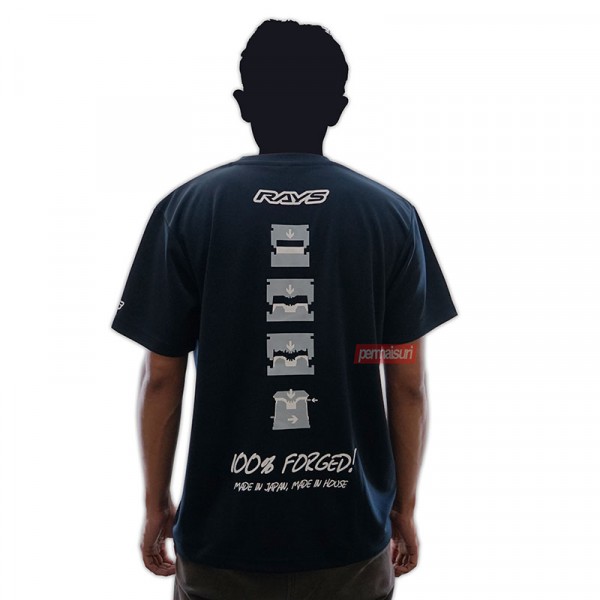 T Shirt Rays Volk Racing Official Gear Navy - Detail