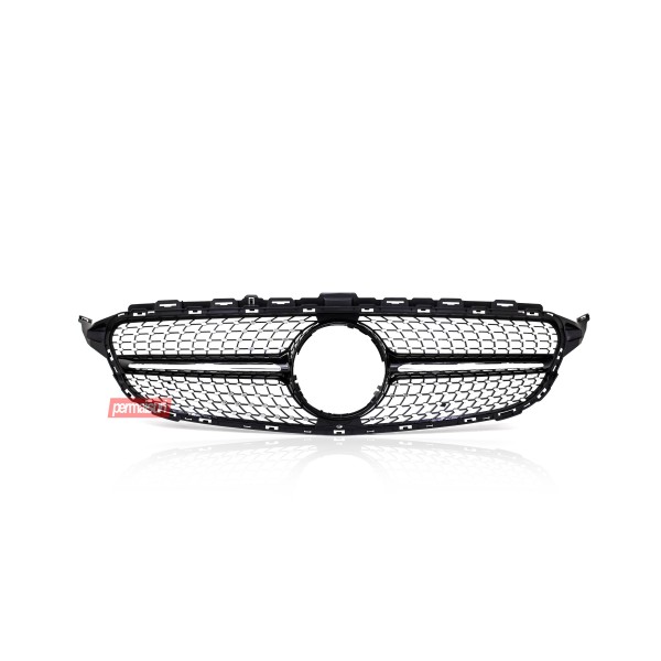 Grille Diamond Black For C Class W205 Style 43 - Detail