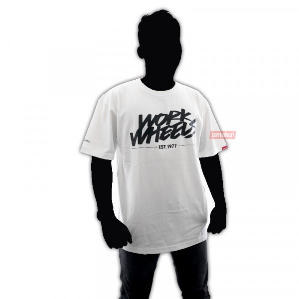 T-Shirt Work Wheels White