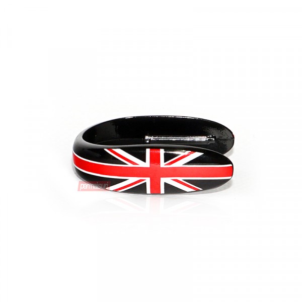 Mini Key Decor Union Jack Alloy Metal Black - Detail