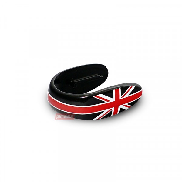 Mini Key Decor Union Jack Alloy Metal Black - Detail
