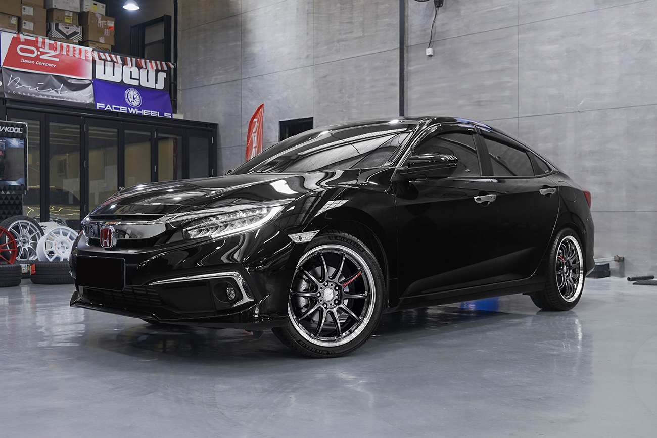 WORK EMOTION ZR10 ホンダ シビック セダン DBA-FC1 1台分 1ピース ホイール+キャップ(120273) 4本 WORK EMOTION ZR10 ホンダ シビック TYPE-R ABA-FD2 1台分 1ピース