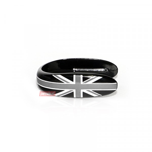 Mini Key Decor Union Jack Flag Black Grey - Detail