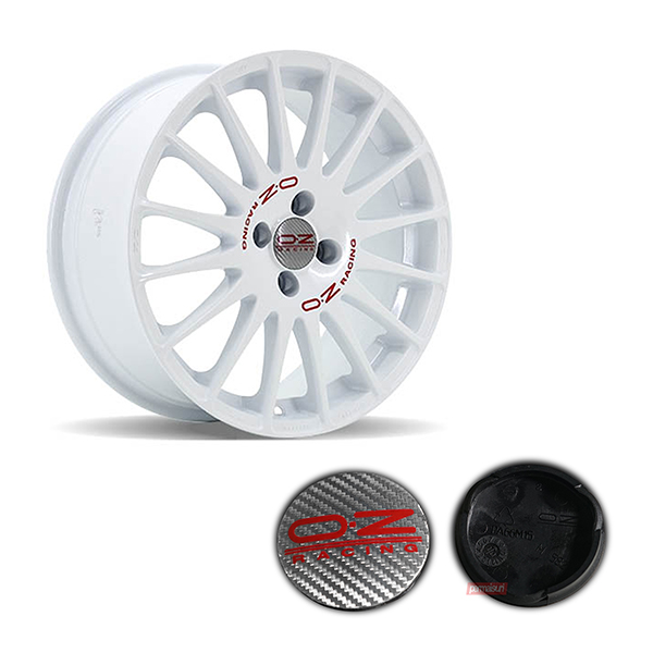 Center Cap OZ WRC Silver Carbon