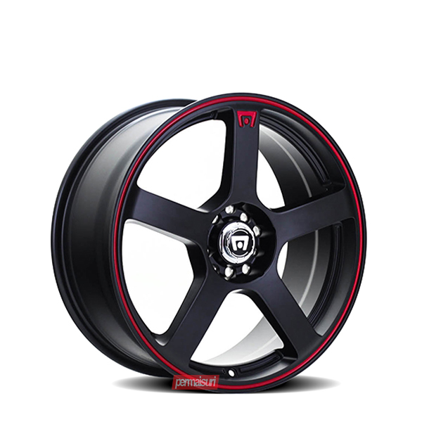 PENTA | Matte Black Red Racing Stripe 18