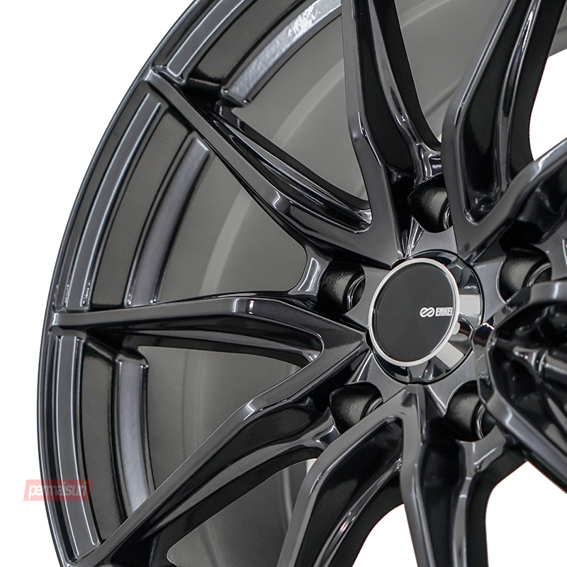 Enkei DRACO 17x7.5 5x114.3 45mm Offset 72.6mm Bore Black Machined Wheel main image 0