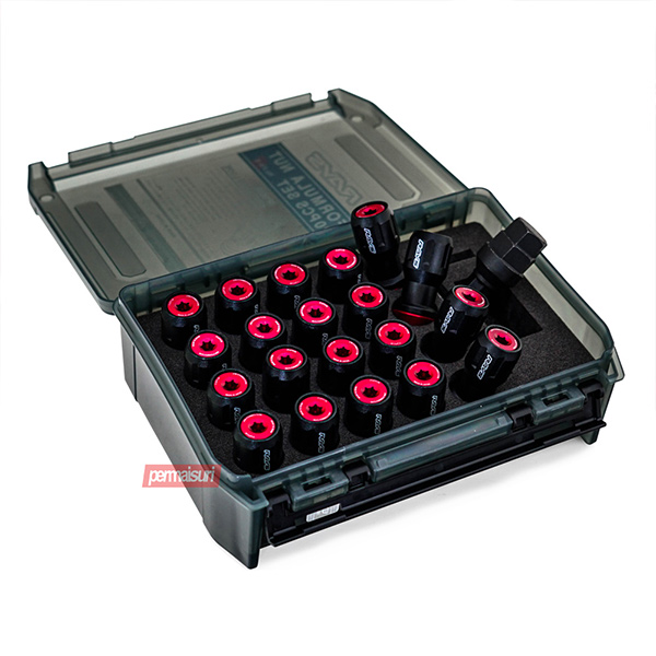 Rays Formula Nut (FN II) M 12 x 1.5 Black - Red - Detail