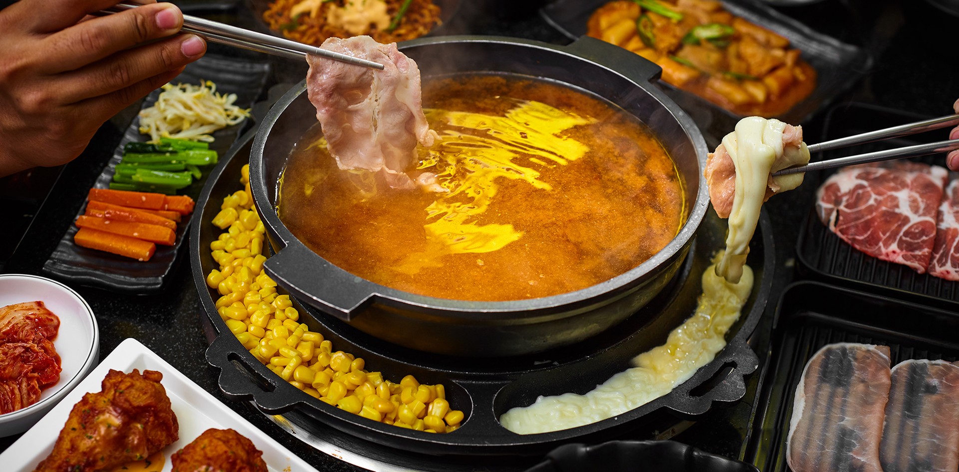 ฟินแทบกรามค้าง! กับบุฟเฟ่ต์หม้อไฟชีสเกาหลีและหมูดำคูโรบูตะ @Cheese owl