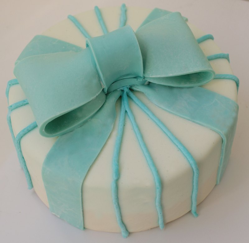 情人节●幸福蓝缎带蛋糕香皂