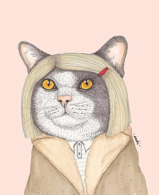 时尚界的小动物:墨西哥插画家 indi maverick 的有趣插画