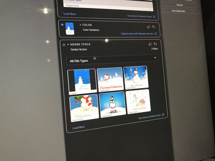 配合 Adobe Stock,可以即時找出圖似的圖片使用。