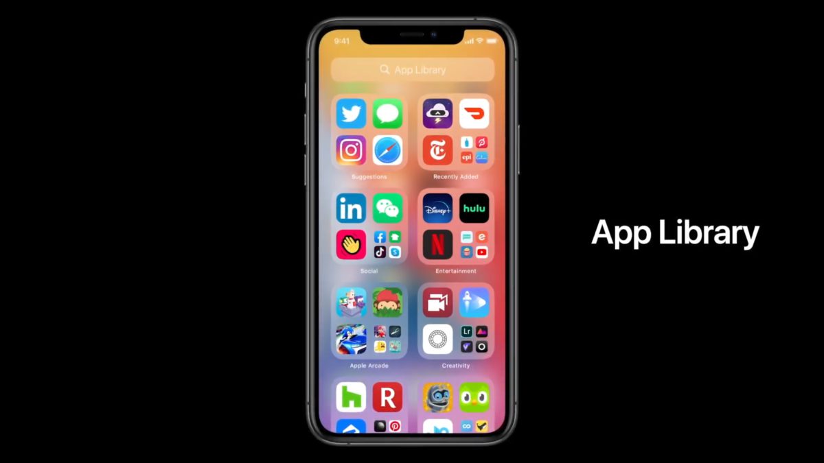 App Library 自動整理手機程式,減少分頁。