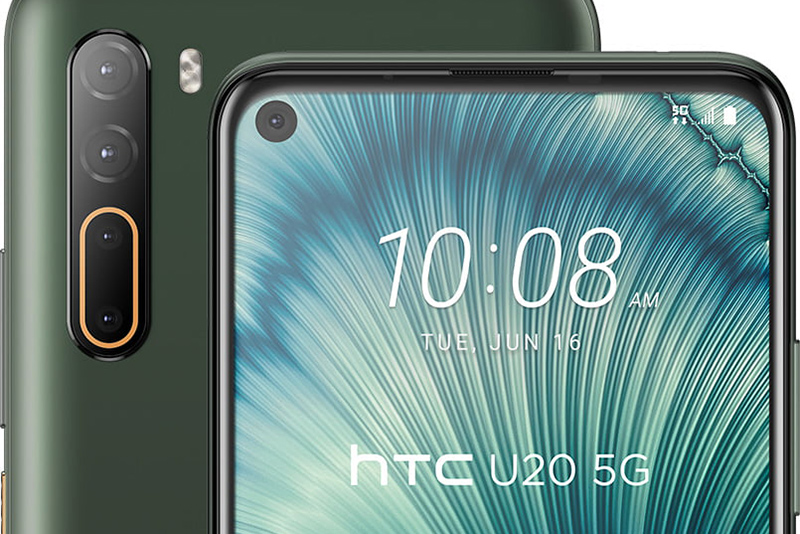 HTC U20 5G 四鏡頭由 48MP 主鏡、8MP 超廣角鏡、2MP 景深鏡及 2MP 微距鏡所組成。