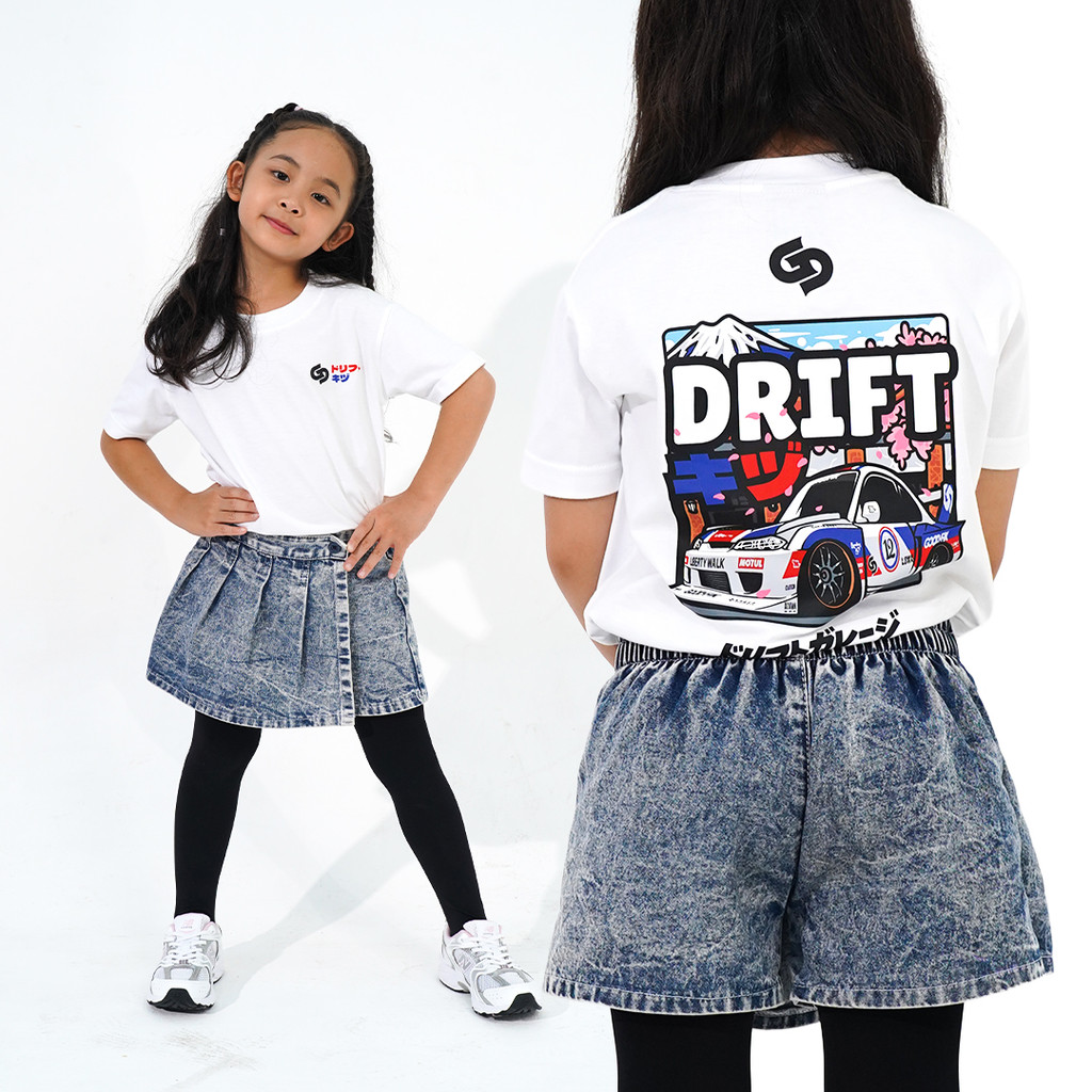 Garasi Drift Kids T-Shirt S15 Le Monalisa LBWK White Garasi Drift