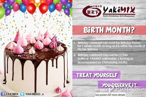 Yakimix Buffet Birthday Promo 2019 | PostAds.ph