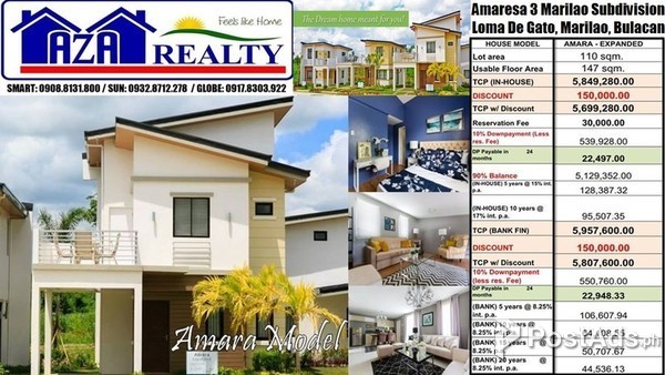 Php 30K Reservation 3BR Amara Expanded Amaresa 3 Marilao Bulacan ...