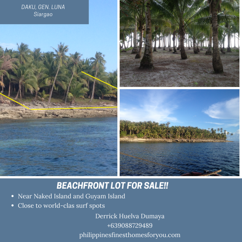 Beachfront Lot in Daku Island Siargao for Sale PostAds.ph