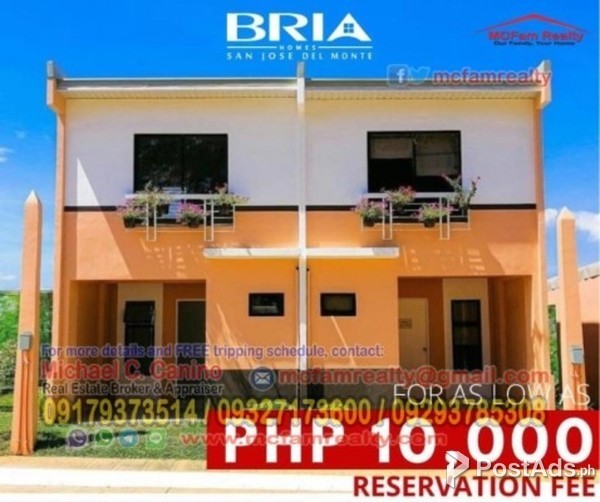 Bria Homes San Jose Del Monte House and Lot For Sale in SJDM Bulacan