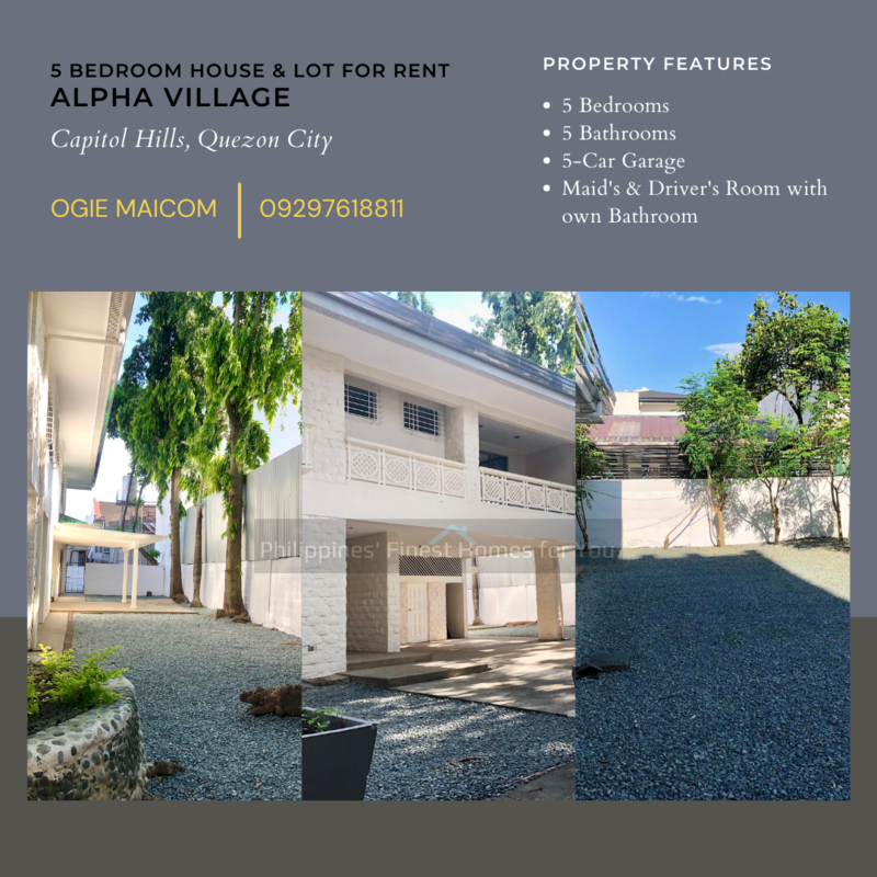 5 Bedroom House & Lot in Quezon City for Rent PostAds.ph