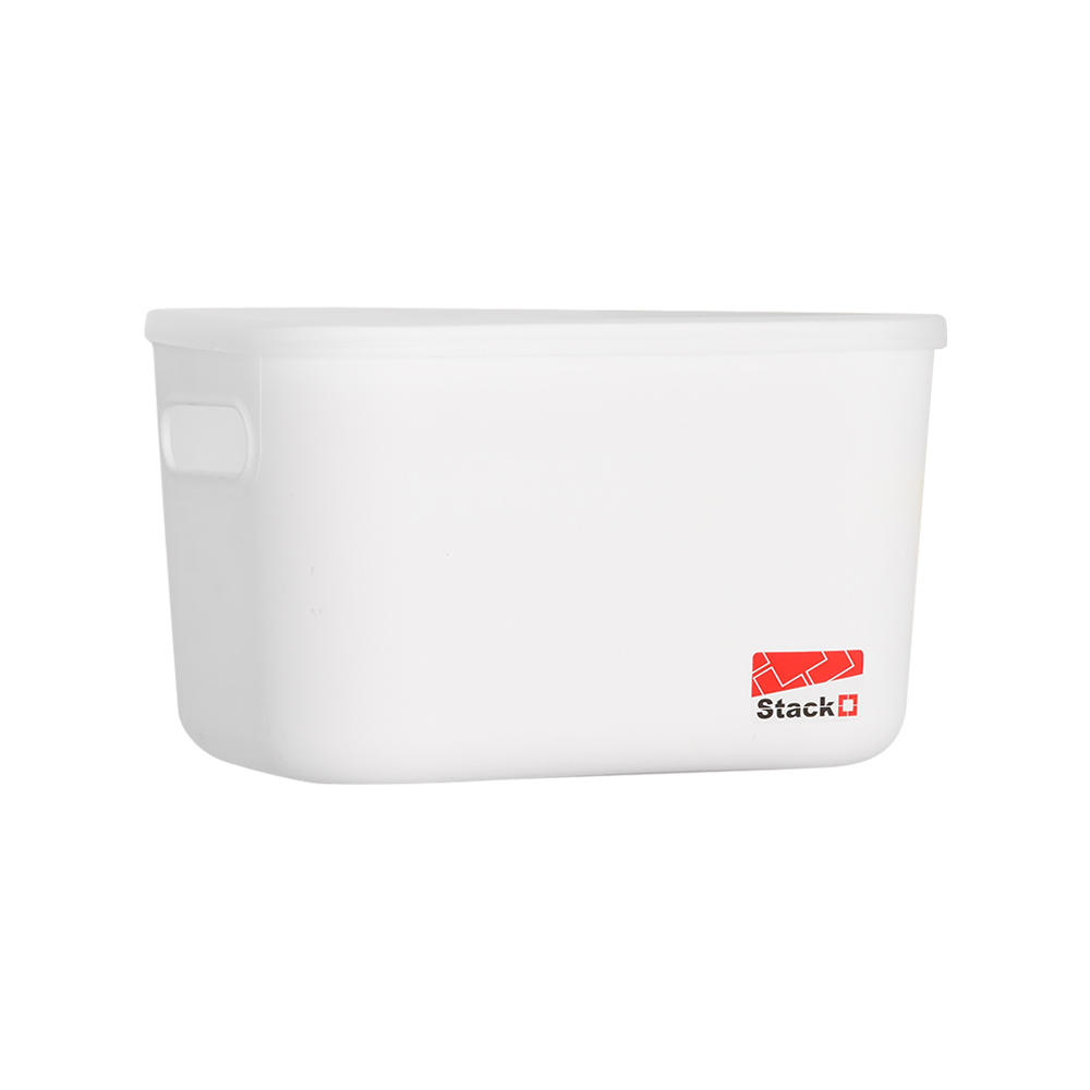 กล่องฝาปิด STACKO 63492 M CALLA 18x26.5x16 ซม. สีขาว