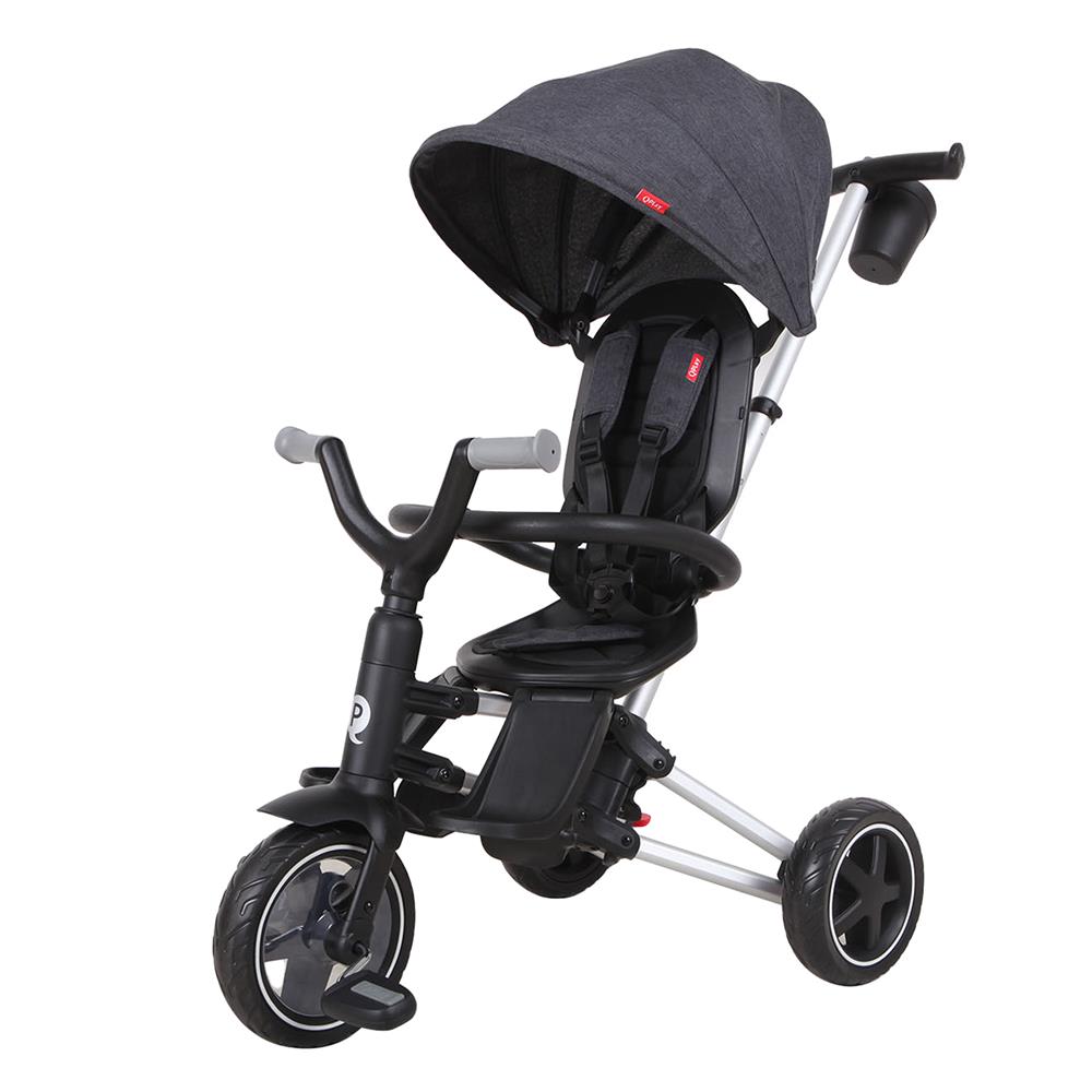 รถเข็นเด็กสามล้อ QPLAY NOVA FOLDABLE TRICYCLE 6 IN 1 สีดำ
