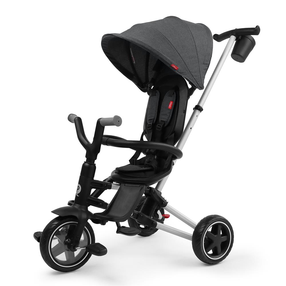 รถเข็นเด็กสามล้อ QPLAY NOVA FOLDABLE TRICYCLE 6 IN 1 สีดำ