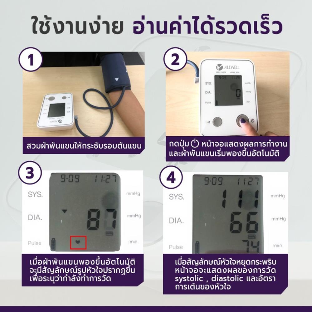 เครื่องวัดความดันโลหิต ALLWELL BP2005_2