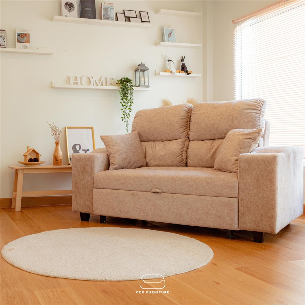 โซฟาเบด CCR FURNITURE รุ่น NEW YORK (นิวยอร์ก) ขนาด 170 cm. ผ้ากำมะหยี่ฮอลแลนด์ สีครีม (001-2)_8