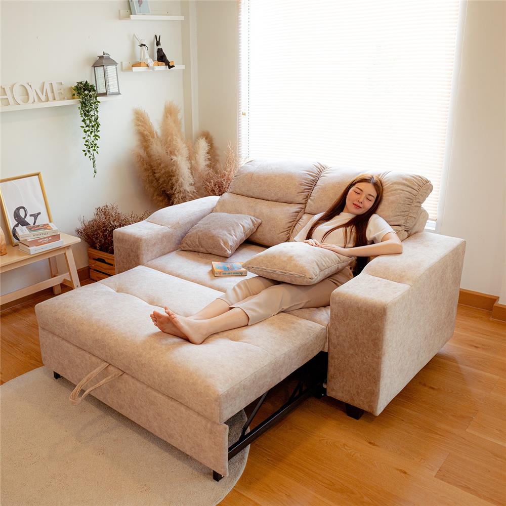 โซฟาเบด CCR FURNITURE รุ่น NEW YORK (นิวยอร์ก) ขนาด 170 cm. ผ้ากำมะหยี่ฮอลแลนด์ สีครีม (001-2)_9