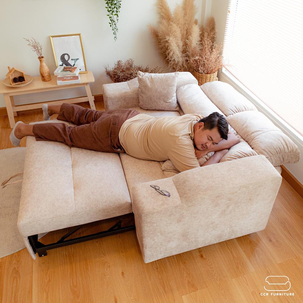 โซฟาเบด CCR FURNITURE รุ่น NEW YORK (นิวยอร์ก) ขนาด 170 cm. ผ้ากำมะหยี่ฮอลแลนด์ สีครีม (001-2)_10