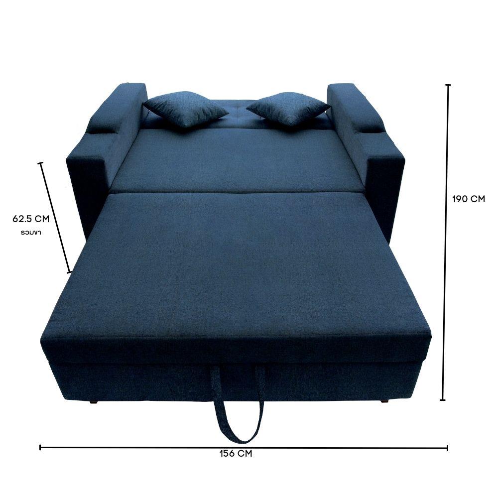 โซฟาเบด CCR FURNITURE รุ่น HOLLYWOOD (ฮอลลีวูด) ขนาด 156 cm. ผ้า สีน้ำเงิน (A1-38)_6