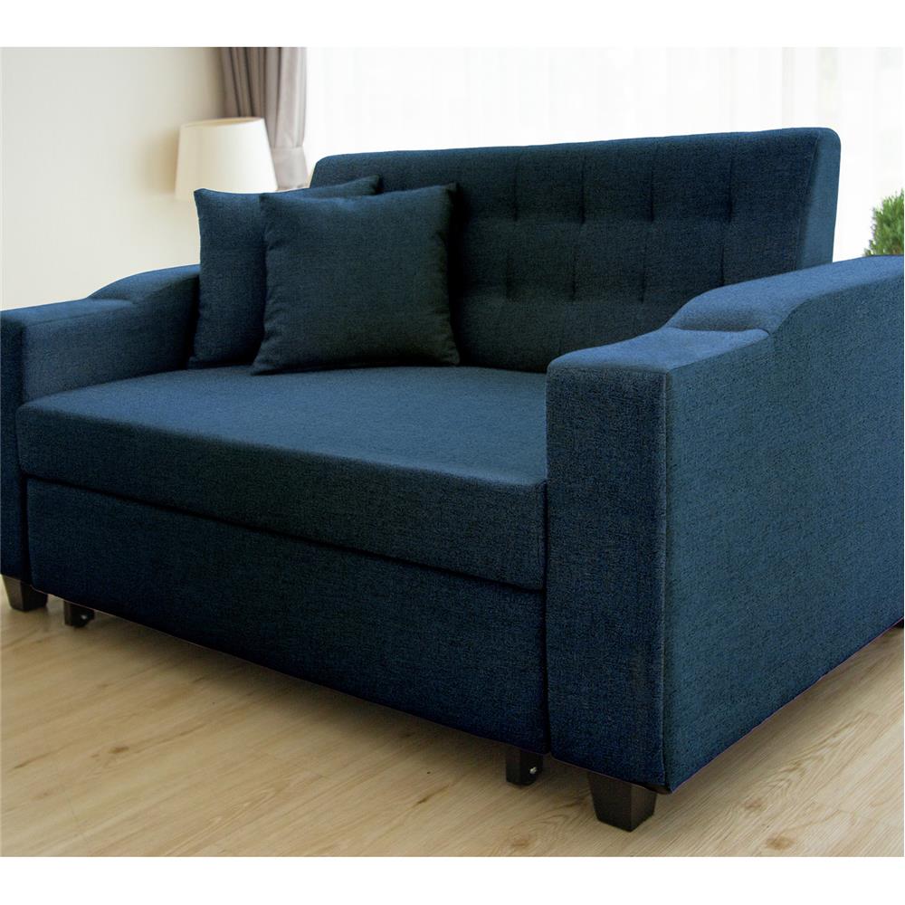 โซฟาเบด CCR FURNITURE รุ่น HOLLYWOOD (ฮอลลีวูด) ขนาด 156 cm. ผ้า สีน้ำเงิน (A1-38)_4
