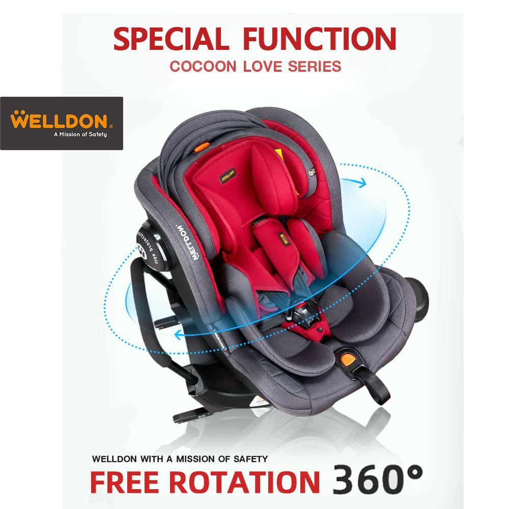 คาร์ซีท WELLDON COCOON LOVE แดง_3