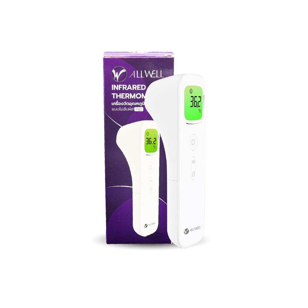 เครื่องวัดอุณหภูมิร่างกาย หน้าจอเปลี่ยนสีตามอุณหภูมิ ALLWELL E122 สีขาว_0