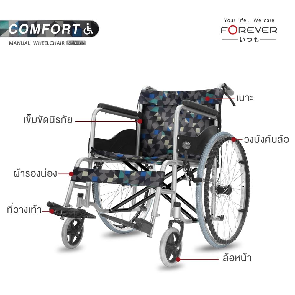 รถเข็นวีลแชร์ FOREVER COMFORT-GY สีเทา_4