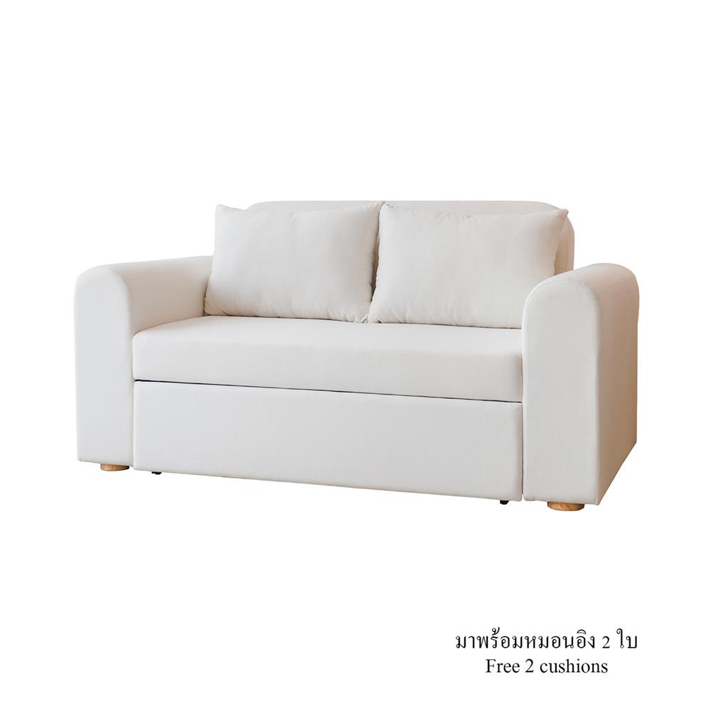 โซฟาเบด CCR FURNITURE รุ่น NARA (นารา) ขนาด 160 cm. ผ้าพรีเมียมสะท้อนน้ำ VC FABRIC สีขาว (FLO843-01)_0