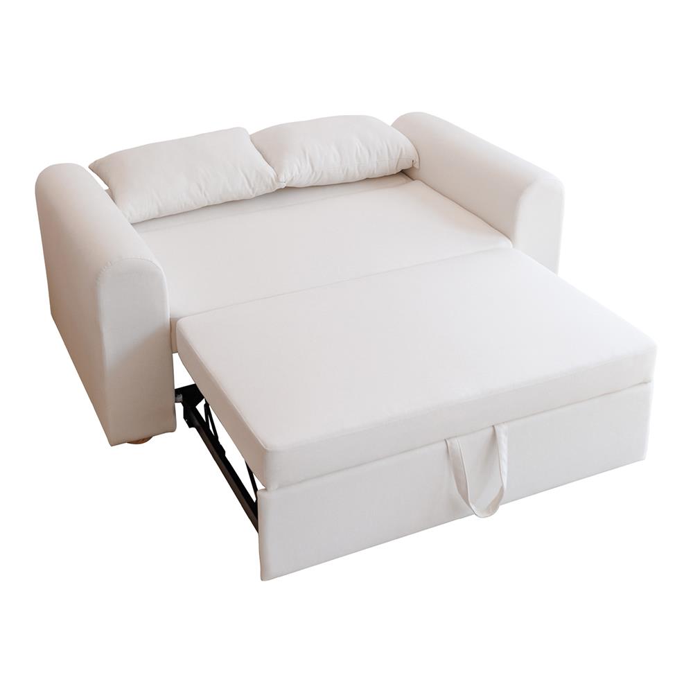 โซฟาเบด CCR FURNITURE รุ่น NARA (นารา) ขนาด 160 cm. ผ้าพรีเมียมสะท้อนน้ำ VC FABRIC สีขาว (FLO843-01)_2