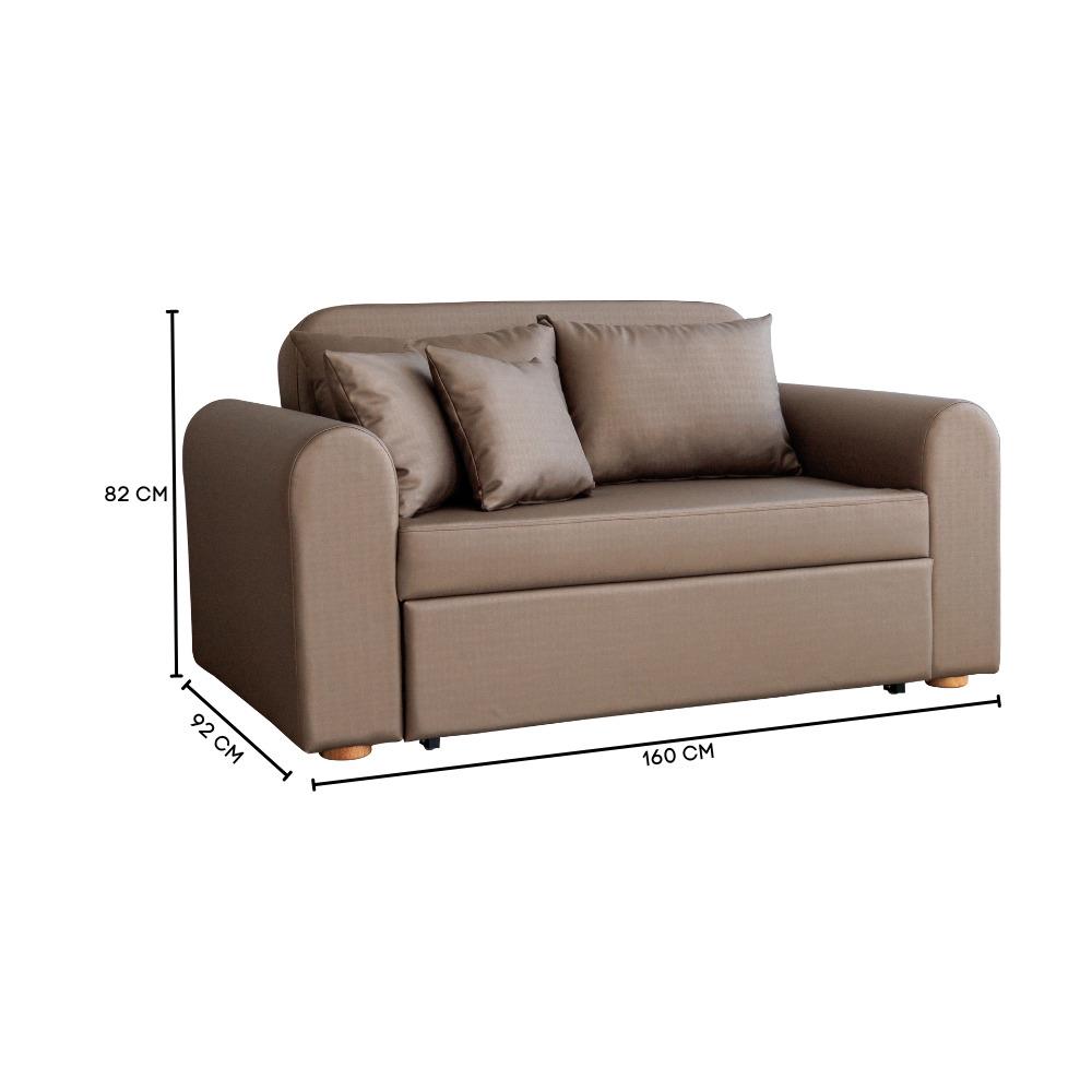 โซฟาเบด CCR FURNITURE รุ่น NARA (นารา) ขนาด 160 cm. หนัง PREMIUM PU สีน้ำตาล (PQ001-13)_5