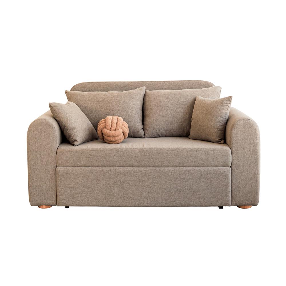 โซฟาเบด CCR FURNITURE รุ่น NARA (นารา) ขนาด 160 cm. ผ้าพรีเมียมสะท้อนน้ำ VC FABRIC สีน้ำตาล (FLO843-10)_1