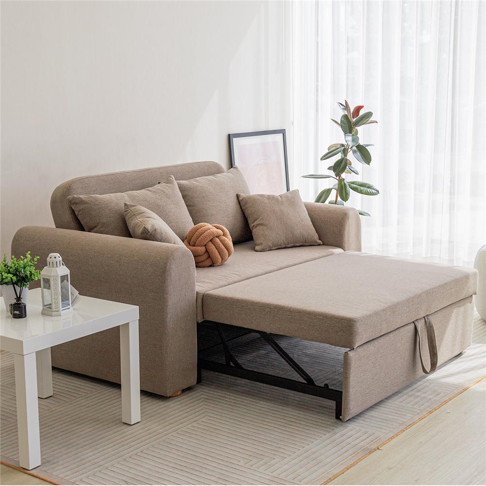 โซฟาเบด CCR FURNITURE รุ่น NARA (นารา) ขนาด 160 cm. ผ้าพรีเมียมสะท้อนน้ำ VC FABRIC สีน้ำตาล (FLO843-10)_8