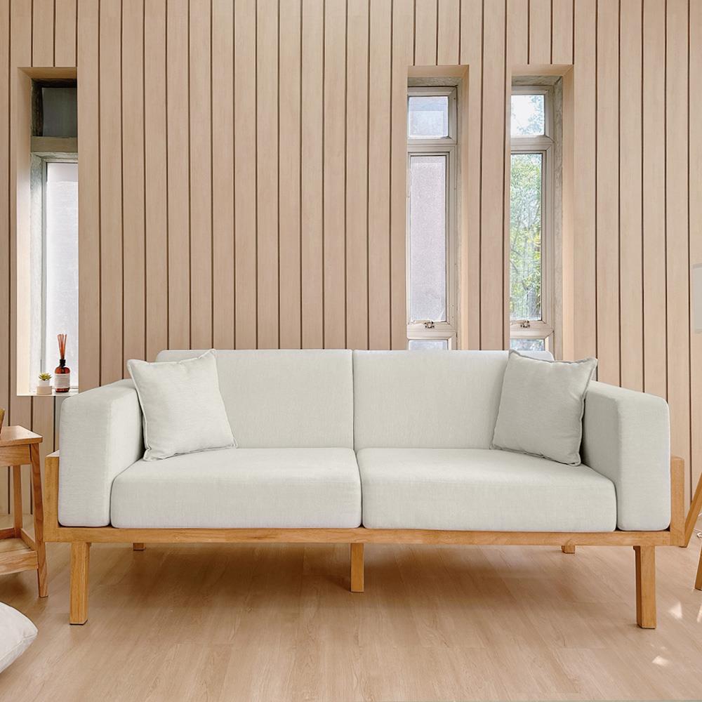 โซฟา RENITA HOME รุ่น LUND 200x80cm. ผ้ากึ่งกำมะหยี่ สะท้อนน้ำ สีครีม (HPP947/03)_9