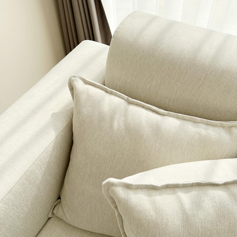 โซฟา RENITA HOME รุ่น LUND 200x80cm. ผ้ากึ่งกำมะหยี่ สะท้อนน้ำ สีครีม (HPP947/03)_6