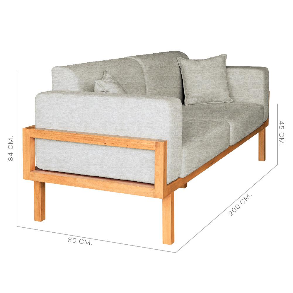 โซฟา RENITA HOME รุ่น LUND 200x80cm. ผ้ากึ่งกำมะหยี่ สะท้อนน้ำ สีครีม (HPP947/03)_1